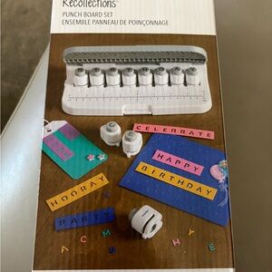 Recollections Punch Board Set - White and Multicolor